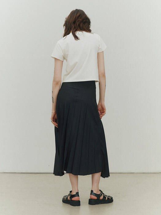 [단독] Dorocy Long Pleats Skirt_Black