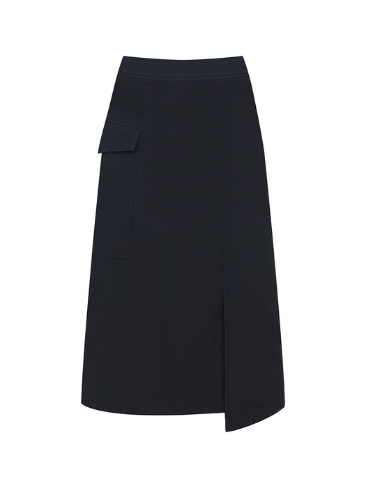 Pocket Slit Skirt[LMBCSPSK403]-Navy