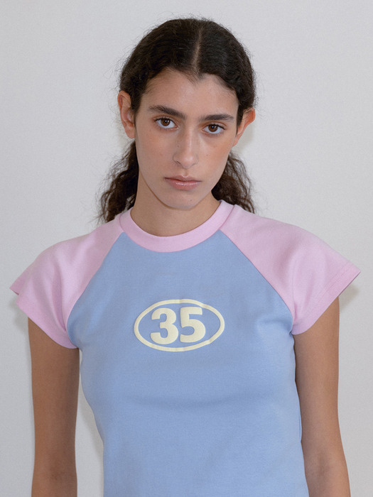 NUMBERING T-SHIRT - sky blue