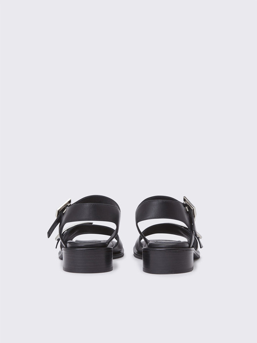 Magie Polygon Buckle Sandal(black)_DG2AM23013BLK