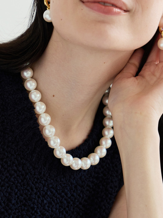 Graceful Pearl Necklace (14mm)