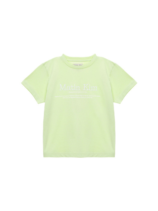 MATIN HERITAGE LOGO CROP TOP IN LIME