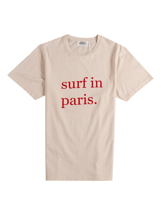 T-SHIRT SURF IN PARIS ECRU / RED