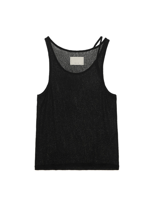 CUTOUT SLEEVELESS TOP IN BLACK