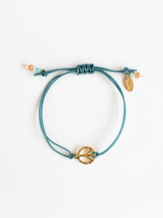 Peace and ethnic knot bracelet