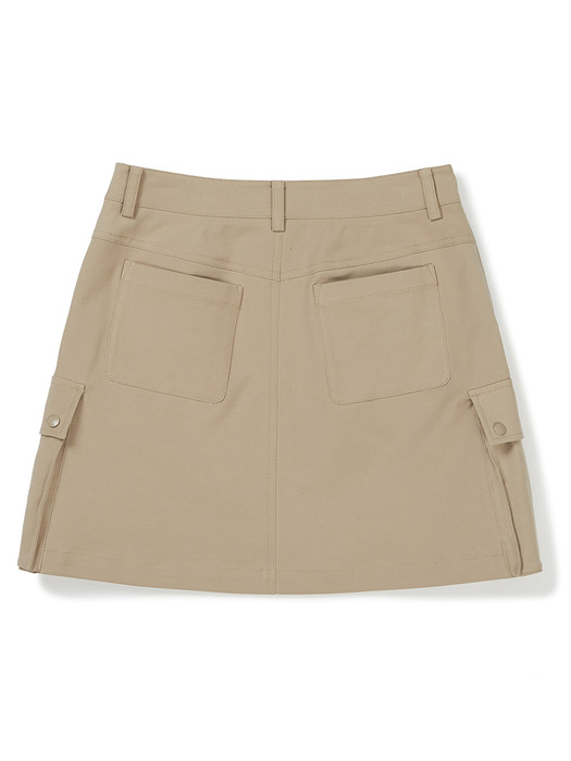 [23FW clove] Utility Skirt (Beige)