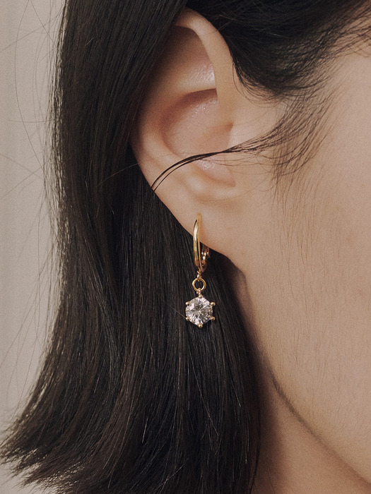 [sv925] Brilliant Hook Earrings