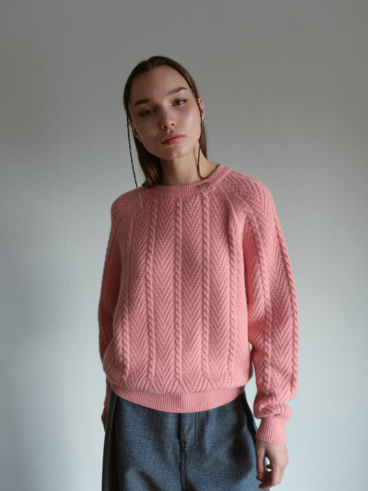 Texture Pullover_Pink