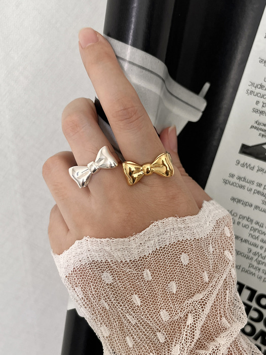 [silver925] Chunky Bow Ring / 2color