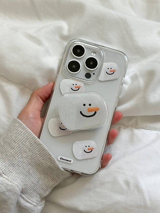 Marshmallow snowman case  (Jelly/Jell hard/card/magsafe)