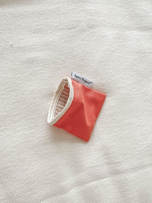  Square Color Pouch_Orange(2size)