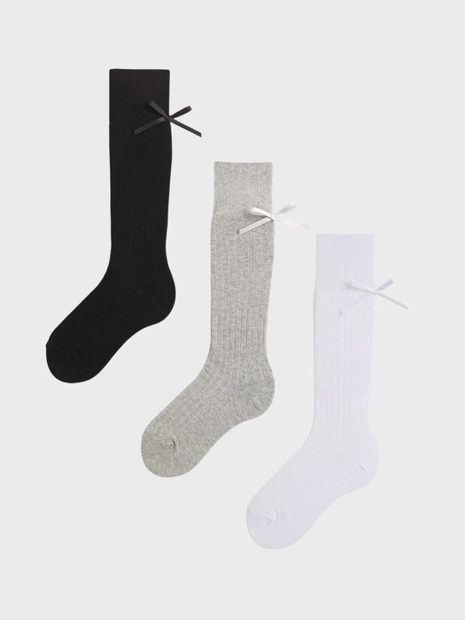 ribbon tie socks (3colors)