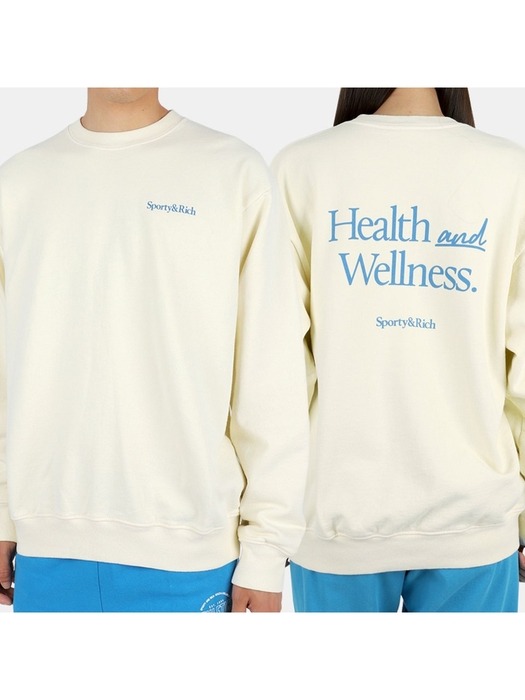 스포티앤리치 22FW 공용 뉴헬스 크루넥 맨투맨 NEW HEALTH CREWNECK