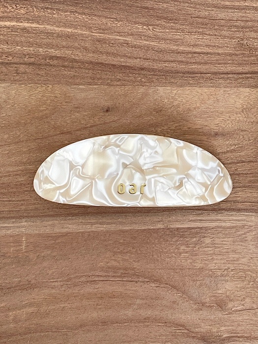 oar Classic Big Marble Barrette [Ivory Marble]