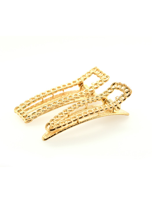 [2 SET] WH007 gold clip hairpin
