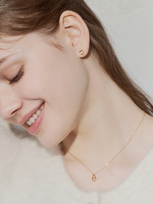 [단독] elf heart cubic jewelry set (necklace+earring)