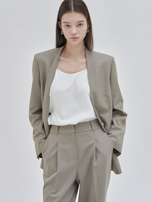 24SN collarless minimal jacket [S/BE]