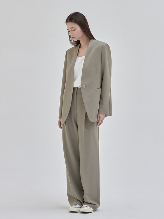 24SN collarless minimal jacket [S/BE]