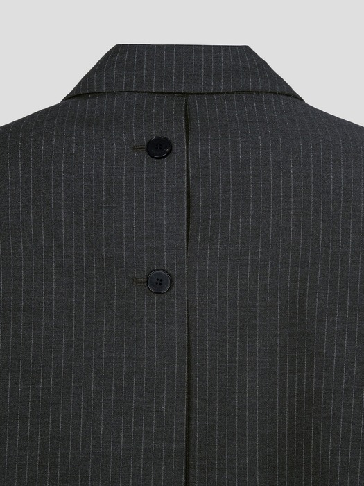 Stripe Semi Overfit Jacket  Dark Grey  (KE4211M034)