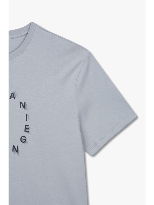 AX 남성 서클 로고 크루넥 티셔츠-그레이(A414130009)