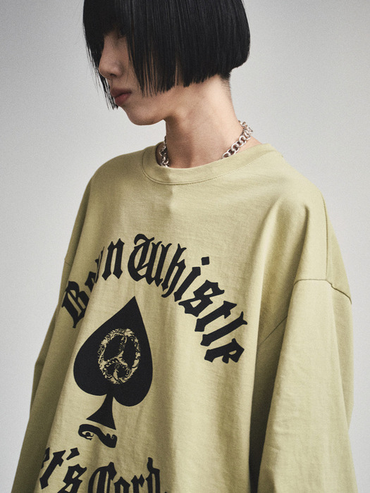 SPADE & PEACEFUL S/S T-SHIRT_OLIVE