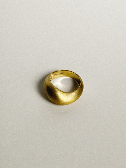 [Silver925] oar Cloud Volume Ring [무광골드]