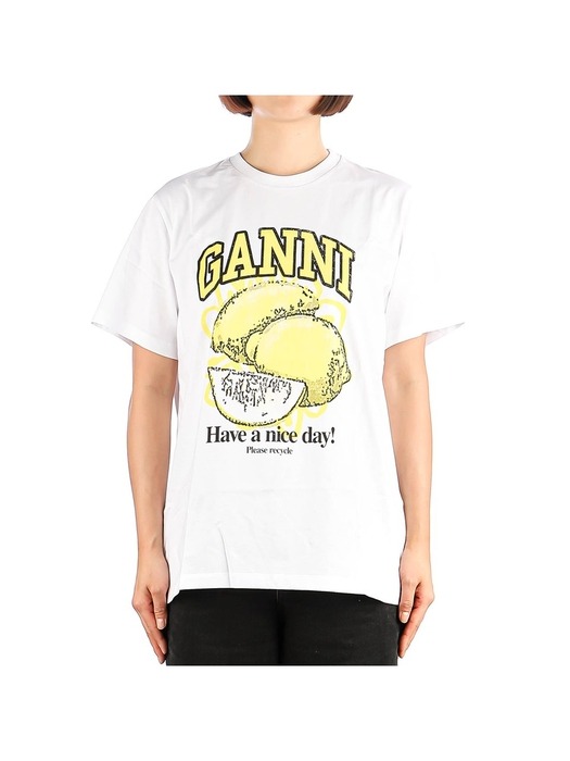 [가니] 24SS (T3768 BRIGHT WHITE) 여성 반팔 티셔츠