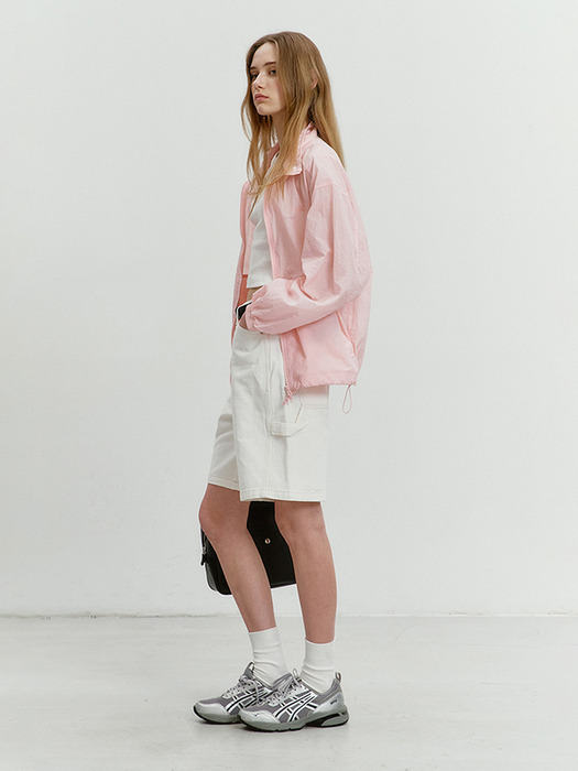 UNISEX LIGHT WIND BREAKER SOFT PINK_UDJU4B123P1