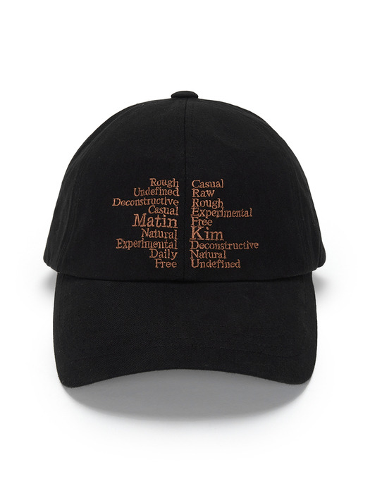 KEYWORD LETTERING BALL CAP IN BLACK