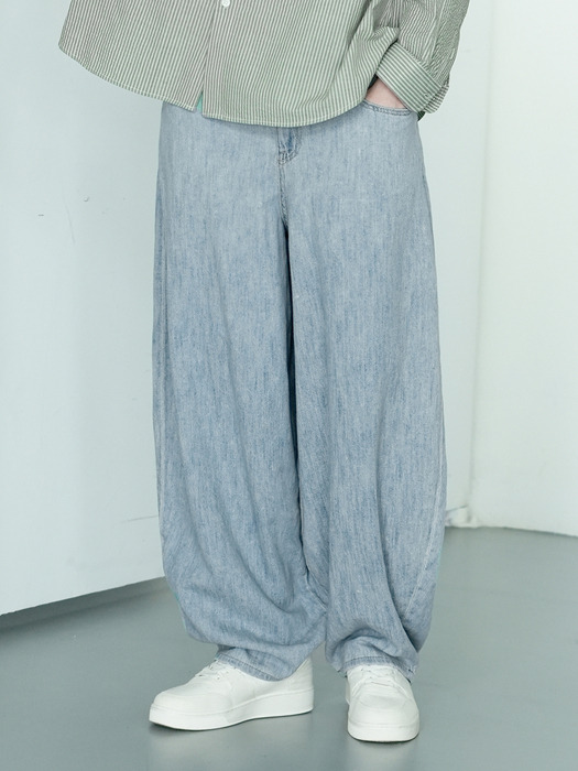 [-6cm 숏버전 추가] M230 BALLOON WIDE DENIM PANTS_LIGHT BLUE