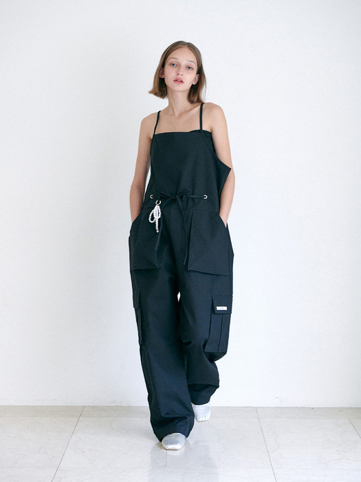 CARGO OVERALL PANTS / BLACK