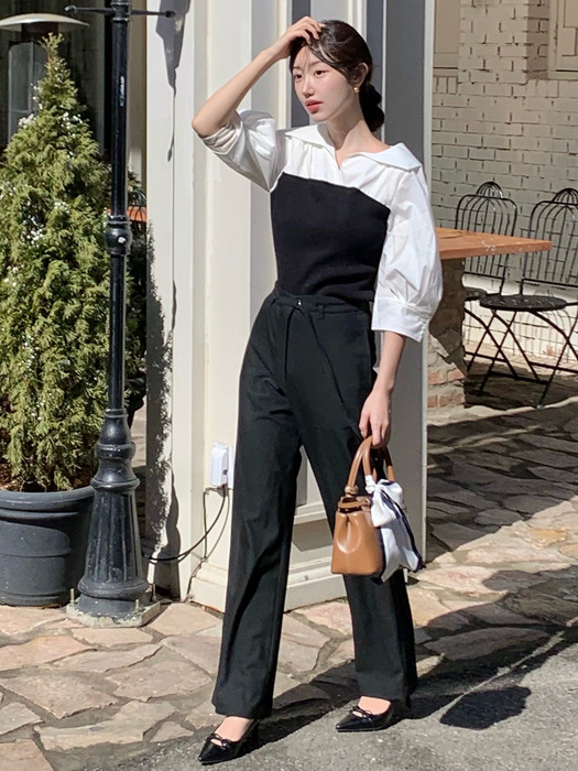 우아 프로 와이드 슬랙스 2컬러