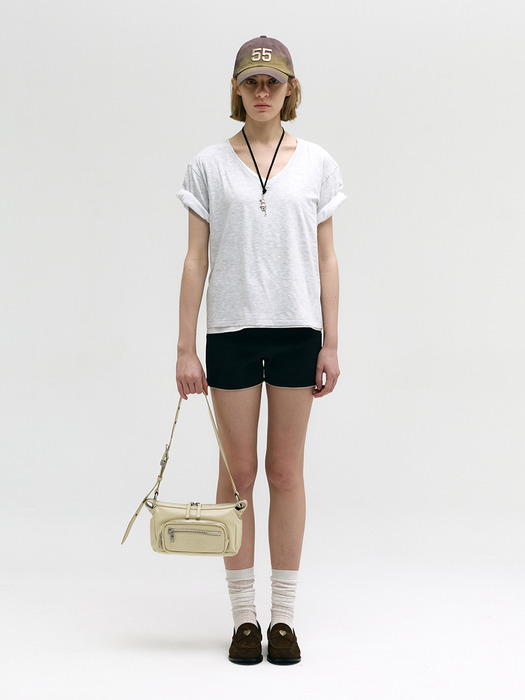 OUTPOCKET HOBO MINI_blond wood glossy plain