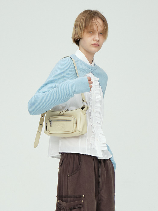 OUTPOCKET HOBO MINI_blond wood glossy plain