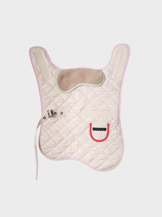 LETO Quilted Dog Jacket-Ivory