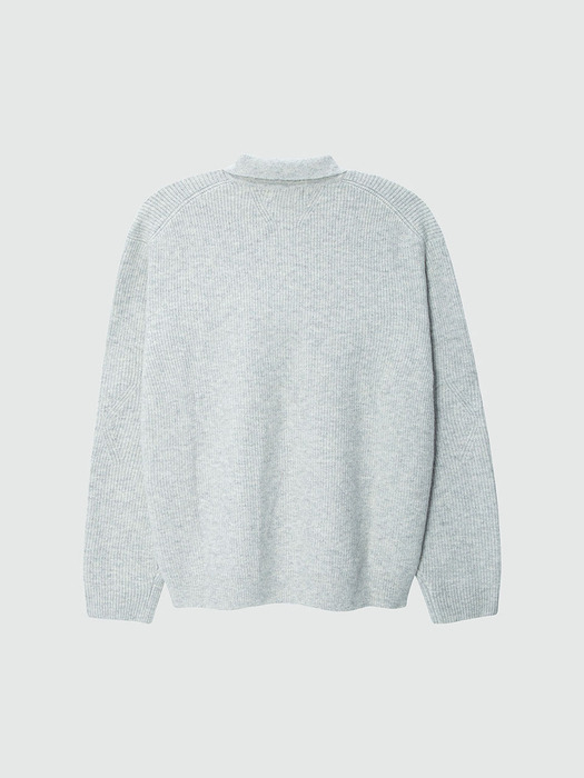 Loose Fit Daily Collar Knit_Light Grey