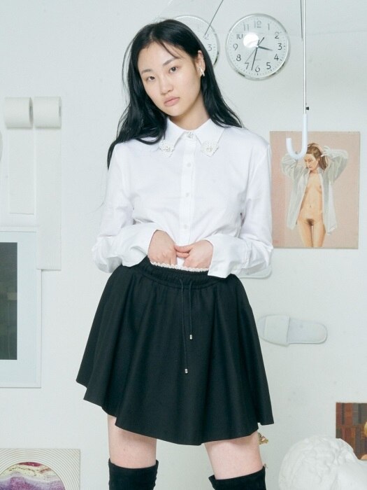 LACE POINT COLLAR SHIRT [WHITE]