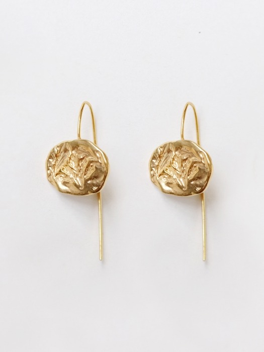 Oat Circle Earring (Gold)