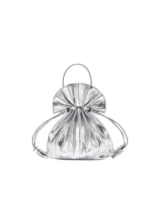 Lucky Pleats Crossbag Cracked Silver
