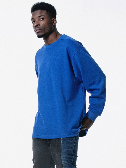 OMERTA 2019 FW Over Fit Crewneck Blue