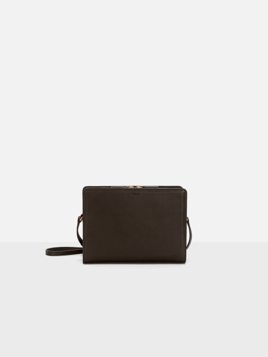 Square medium shoulder bag Umber