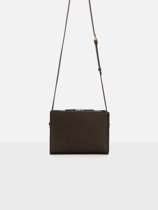 Square medium shoulder bag Umber