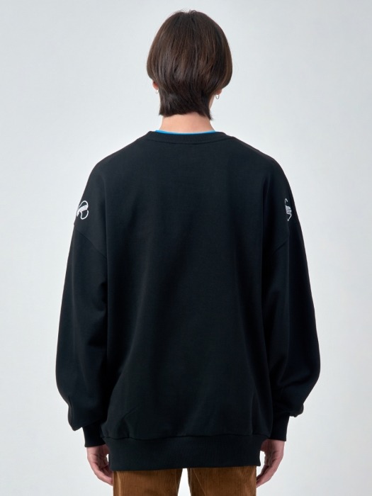 Unisex Embroidered Sweatshirt ZOC_02_BLACK_LARGE