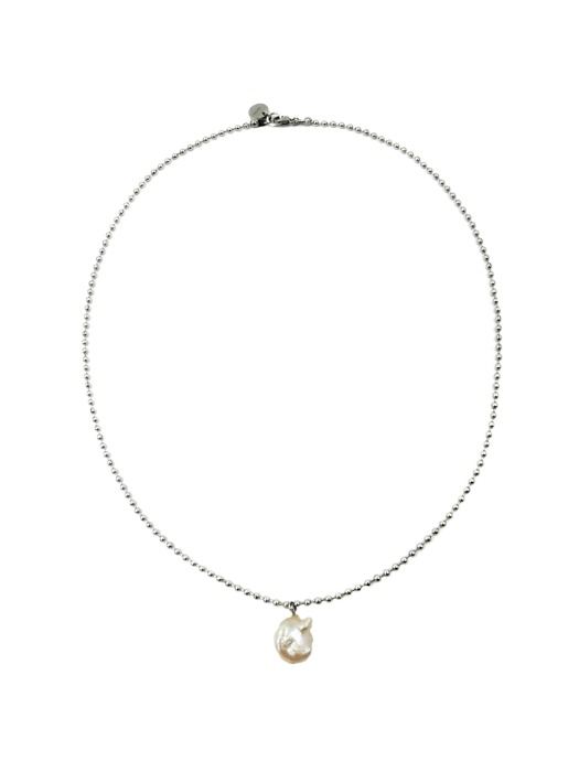 [Surgical] Pearl & Ball Chain Necklace