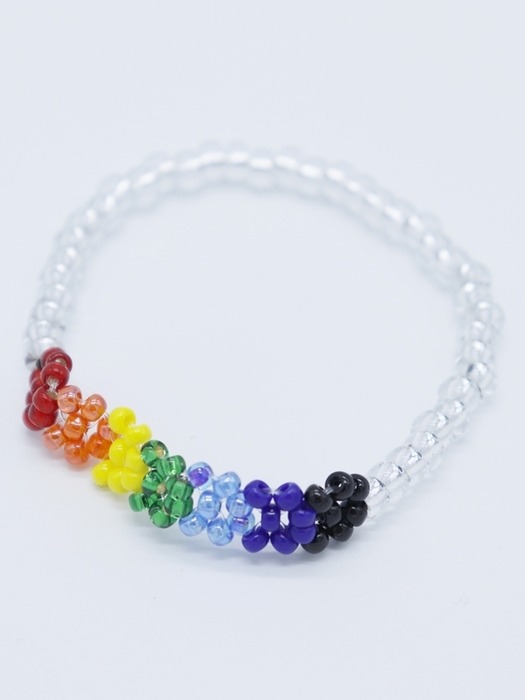 Rainbow flower beads Bracelet 레인보우 컬러 꽃 비즈팔찌