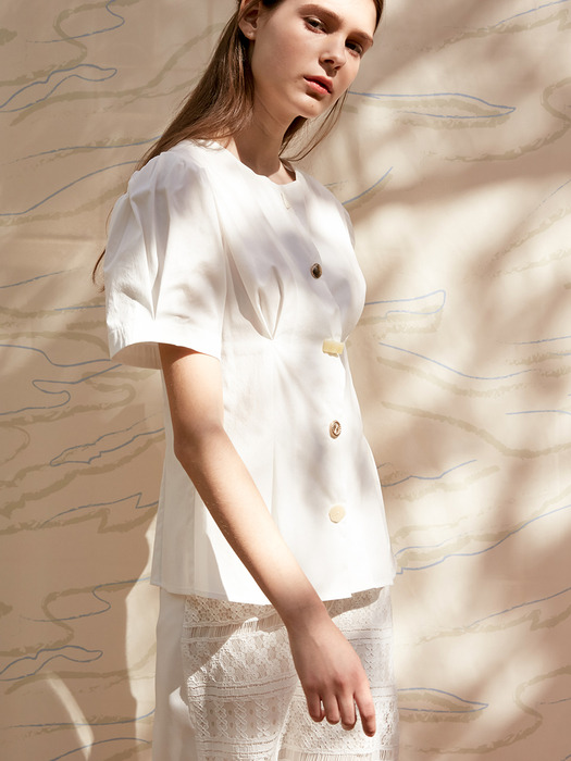 comos357 round peplum blouse (white)