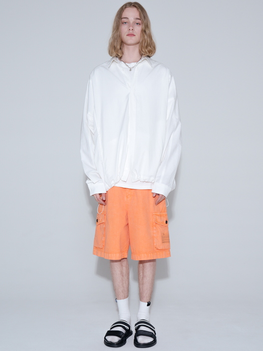 Pigment pocket cargo shorts_orange