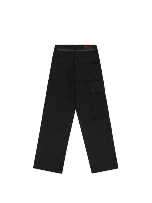 HARLEE TWILL BIG CARGO PANTS apa396w(BLACK)