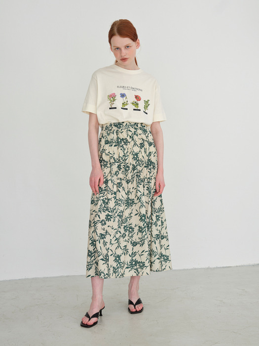 A1 SHIRRING FLORAL SKIRTS_IV