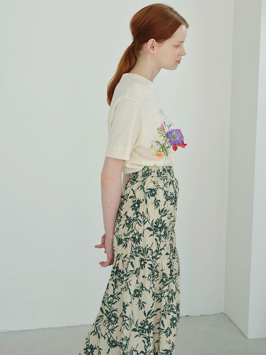 A1 SHIRRING FLORAL SKIRTS_IV